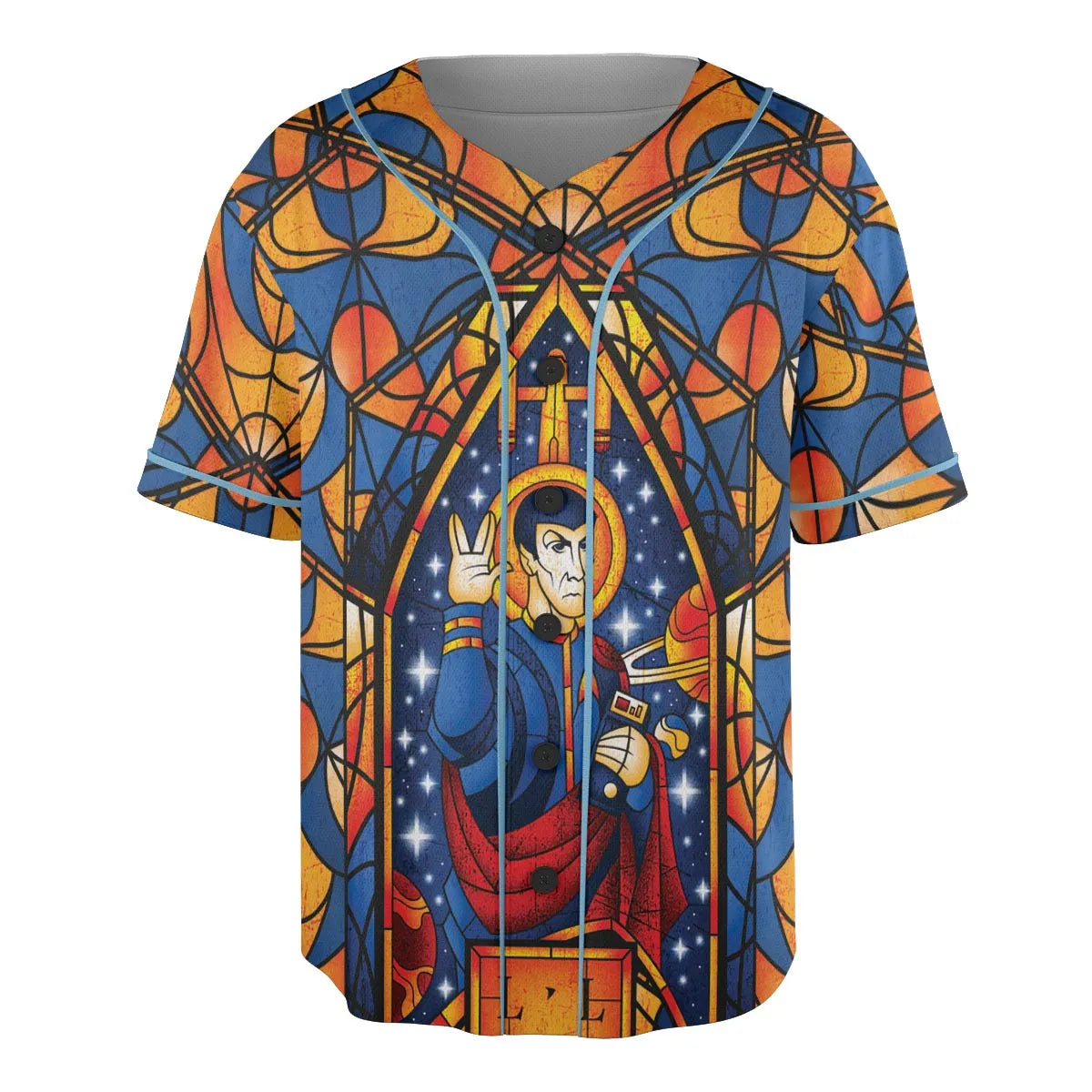 Stained Glass Star Trek Unisex Baseball Jersey