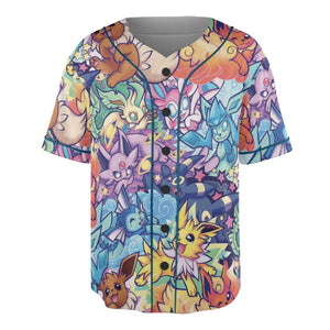 Evolutionary line of Eevee Pokemon Unisex Baseball Jersey