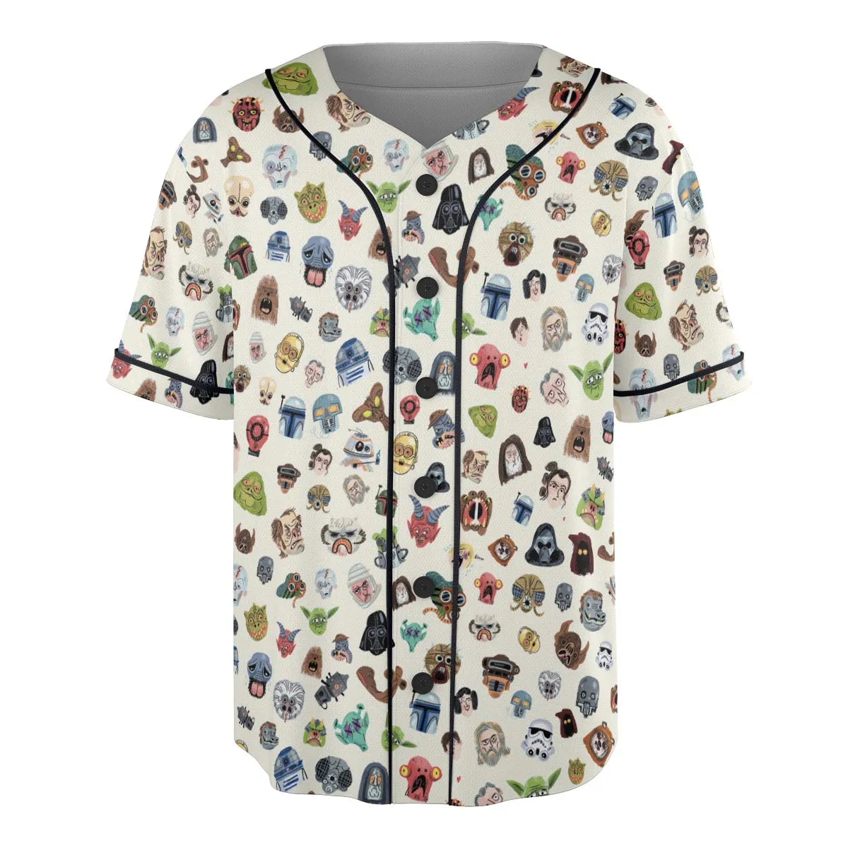 Star Wars Collage Pattern Unisex Baseball Jersey