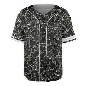 Suspicious Cats Funny Cat Unisex Baseball Jersey