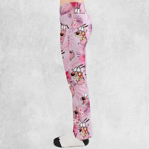Courage the Cowardly Dog Floral Tropical Flare Leggings