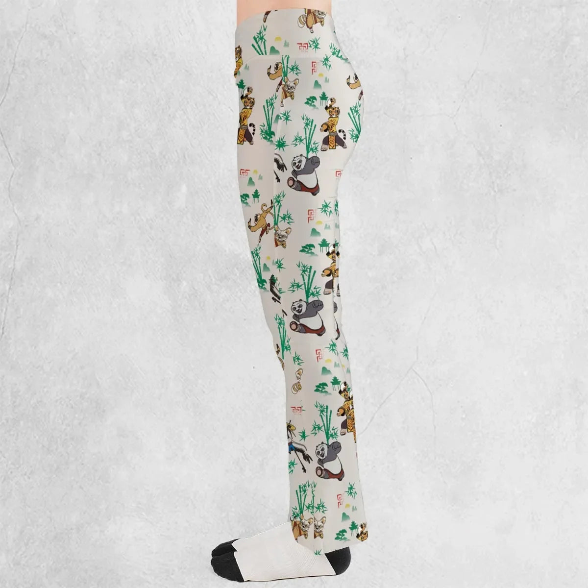 Kung Fu Panda Characters Flare Leggings