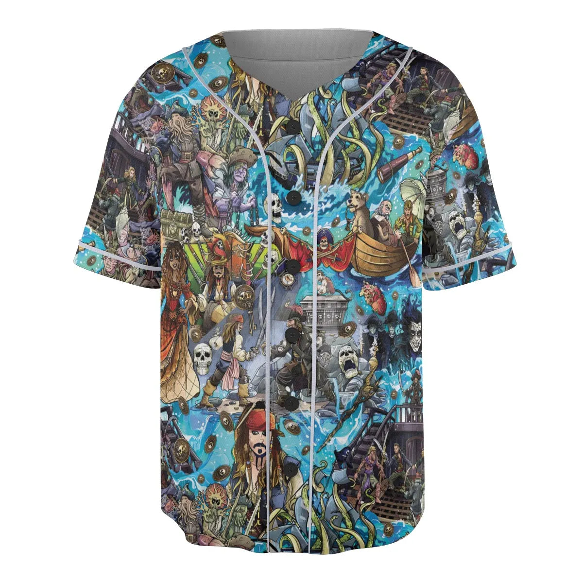 Travel And Fight Pirates of the Caribbean Unisex Baseball Jersey