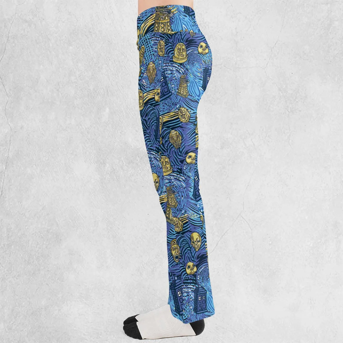 Starry Night Tardis Doctor Who Flare Leggings