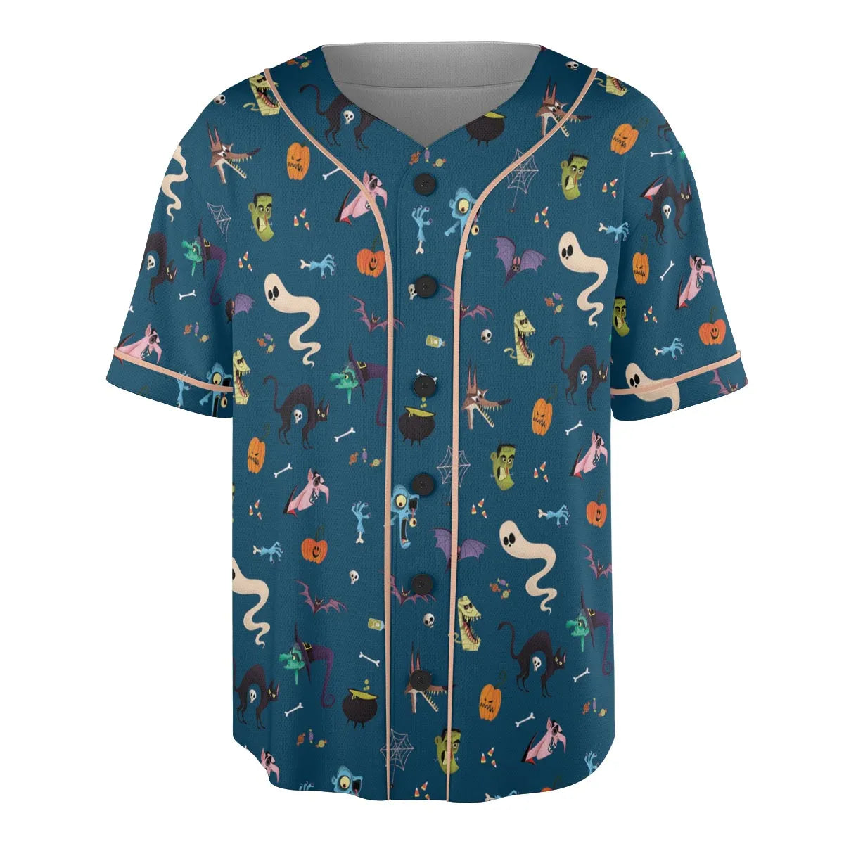 Cute Spooky Classic Monster Unisex Baseball Jersey