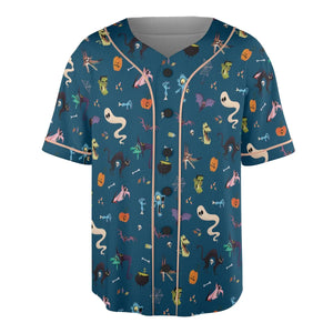 Cute Spooky Classic Monster Unisex Baseball Jersey