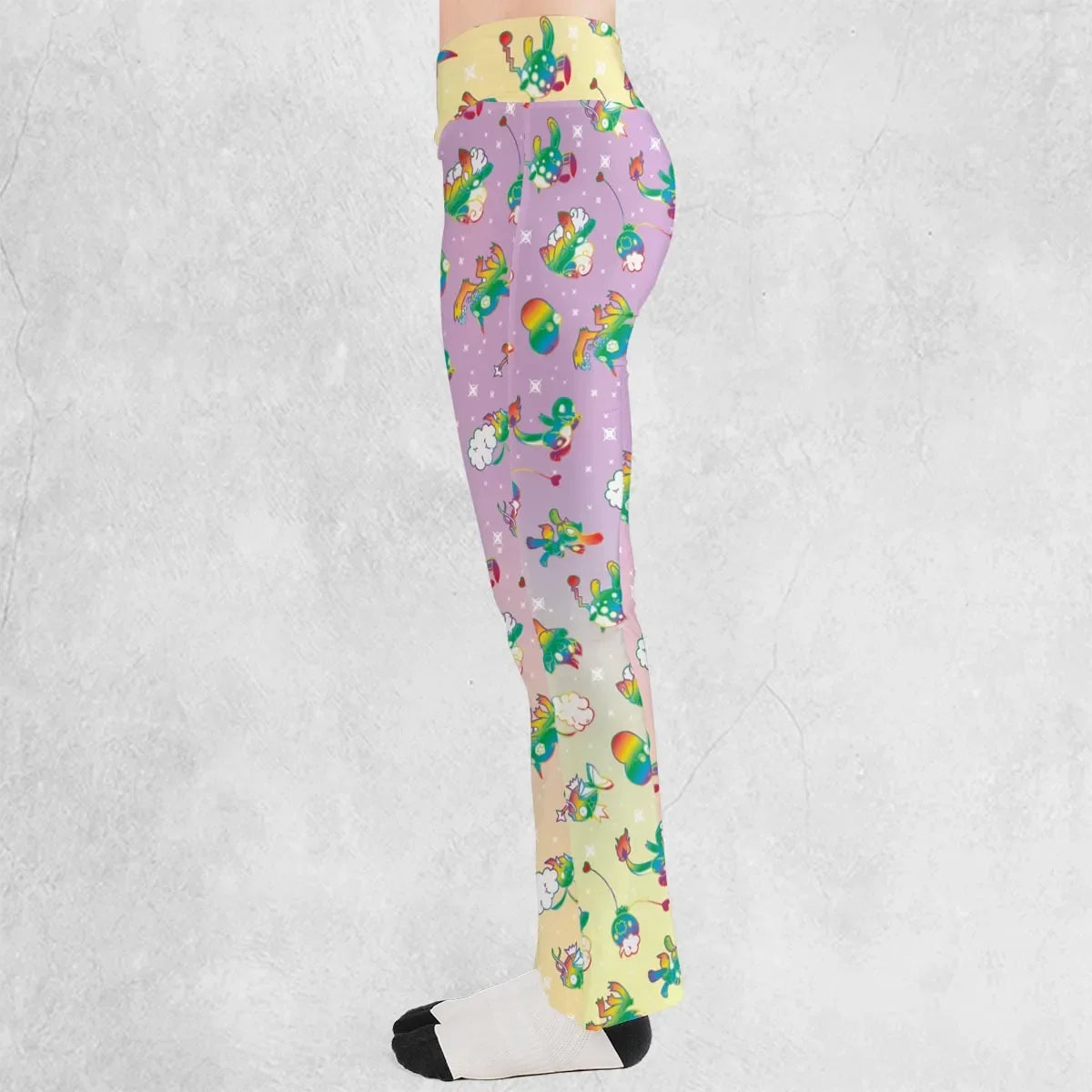 Rainbow Pokemon Pattern Flare Leggings
