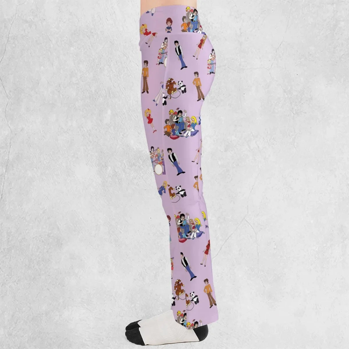 70s The Brady Kids Cartoon Flare Leggings