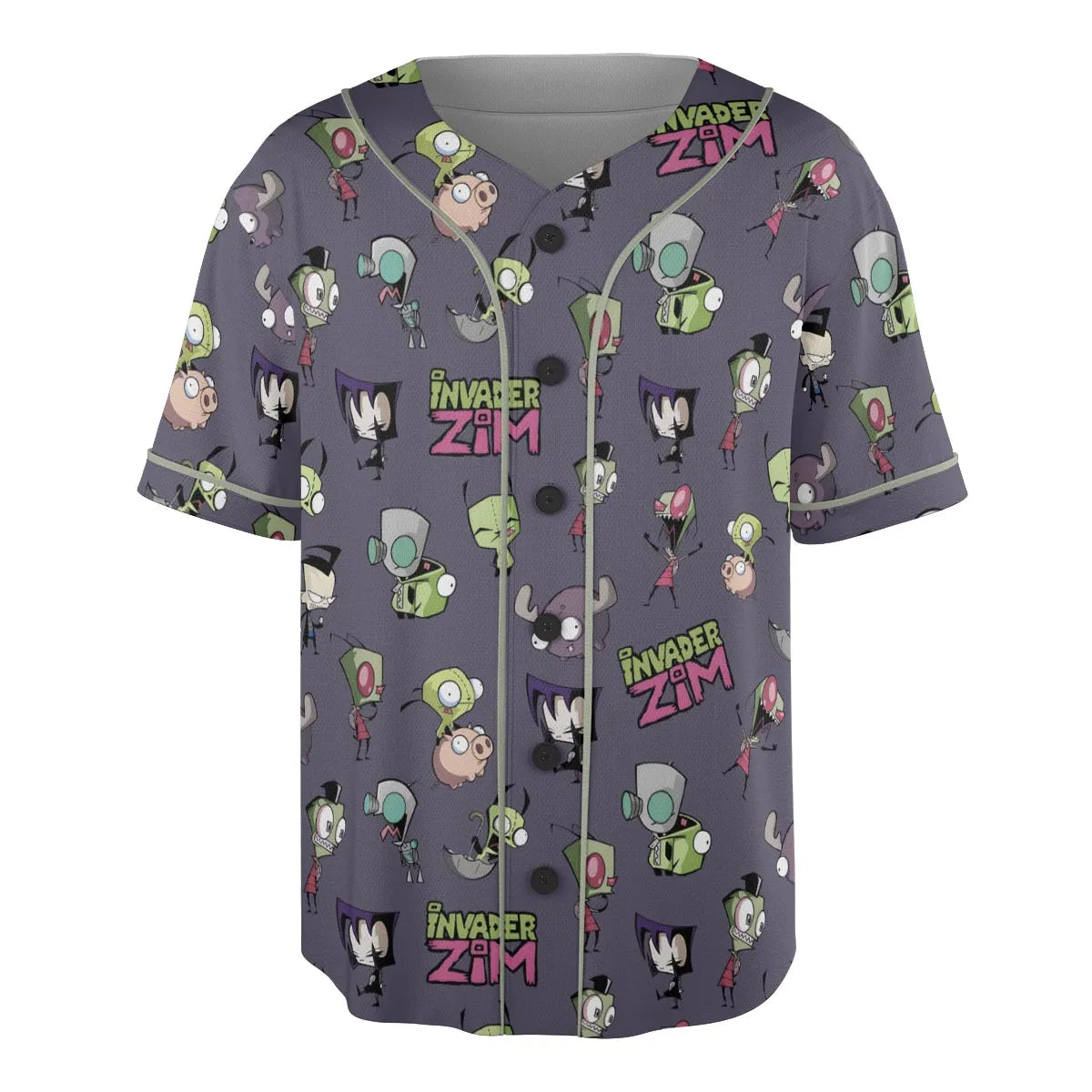 Invader Zim Pattern Unisex Baseball Jersey