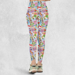 Tiki Room With Orange Bird Legging