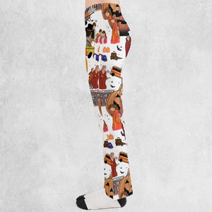 Fall Season Halloweentown Flare Leggings
