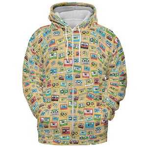 80s Playlist Pattern All-over Print Hoodie