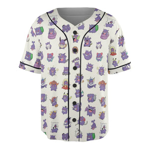Gengar Cosplay Pokemon Unisex Baseball Jersey