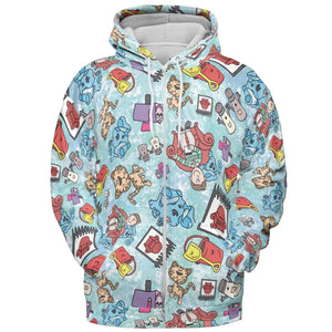 Blue's Clues Friend Party All-over Print Hoodie