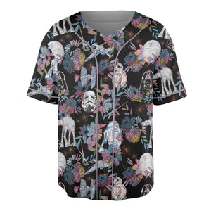 Floral Wars Dark Side Star Wars Pattern Unisex Baseball Jersey