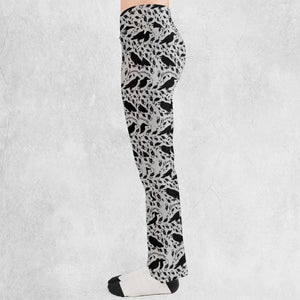 Nevermore The Raven Edgar Allan Poe Pattern Flare Leggings