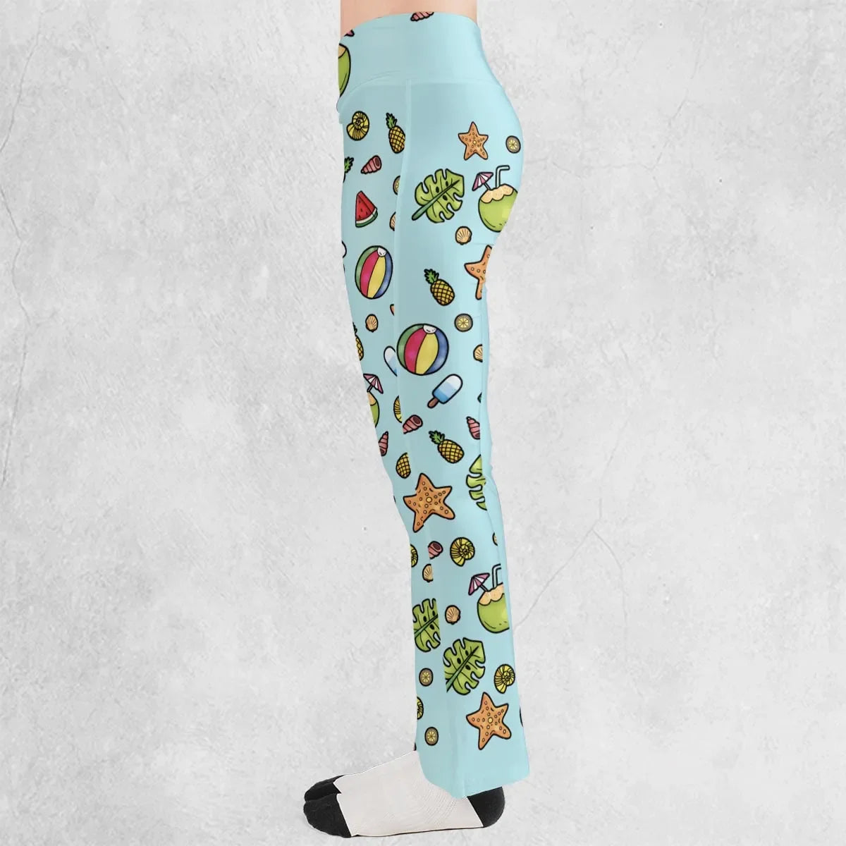 Summer Galaxy Groot Flare Leggings