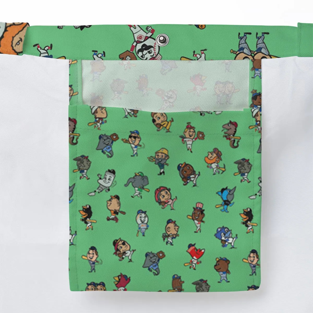 Baseball Mascot Pattern Large Tote Bag