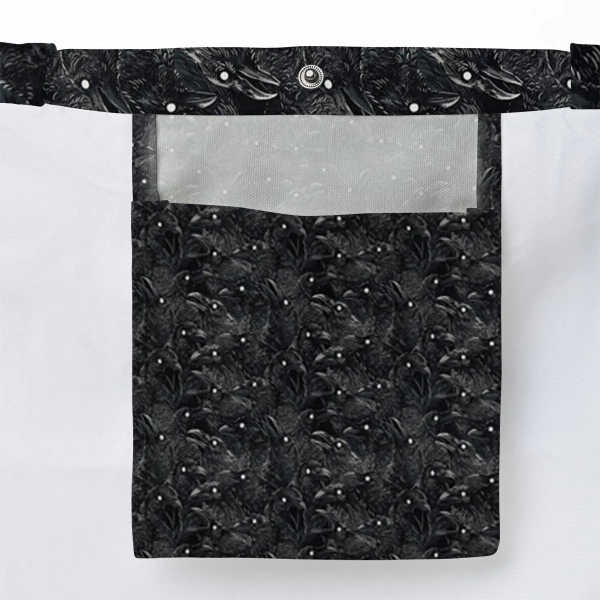 Black Raven Pattern Large Tote Bag