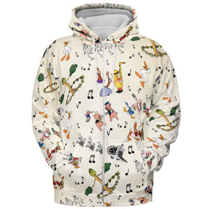 The Silly Symphony Characters All-over Print Hoodie