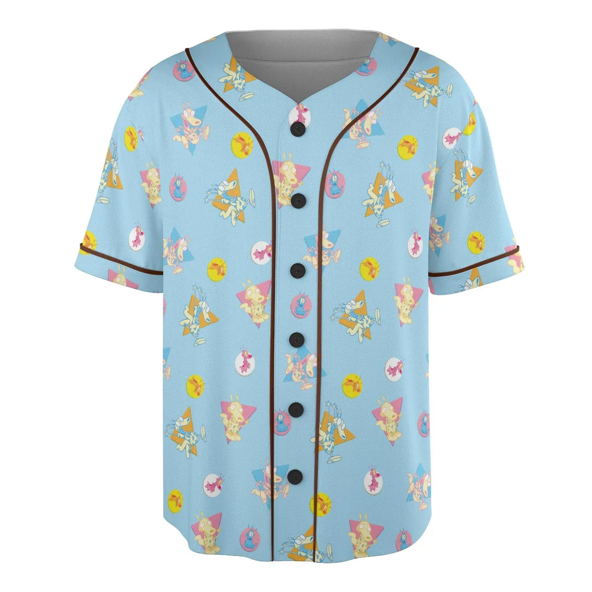 Rocko and Spunky Pattern Rocko's Modern Life Unisex Baseball Jersey