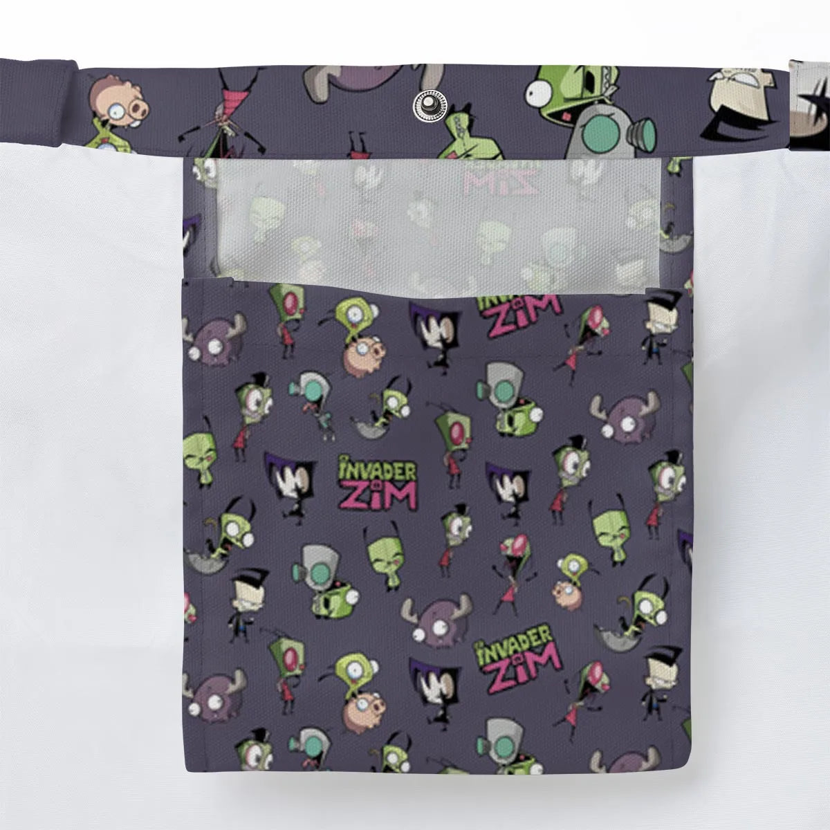 Invader Zim Pattern Large Tote Bag
