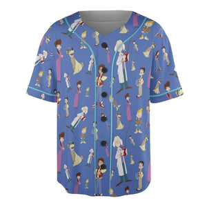 B2tf Cartoon Characters Seamless Unisex Baseball Jersey