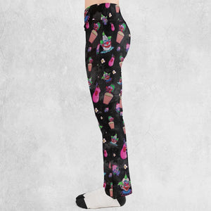 Space Horror Movie Killer Klowns Outer Flare Leggings