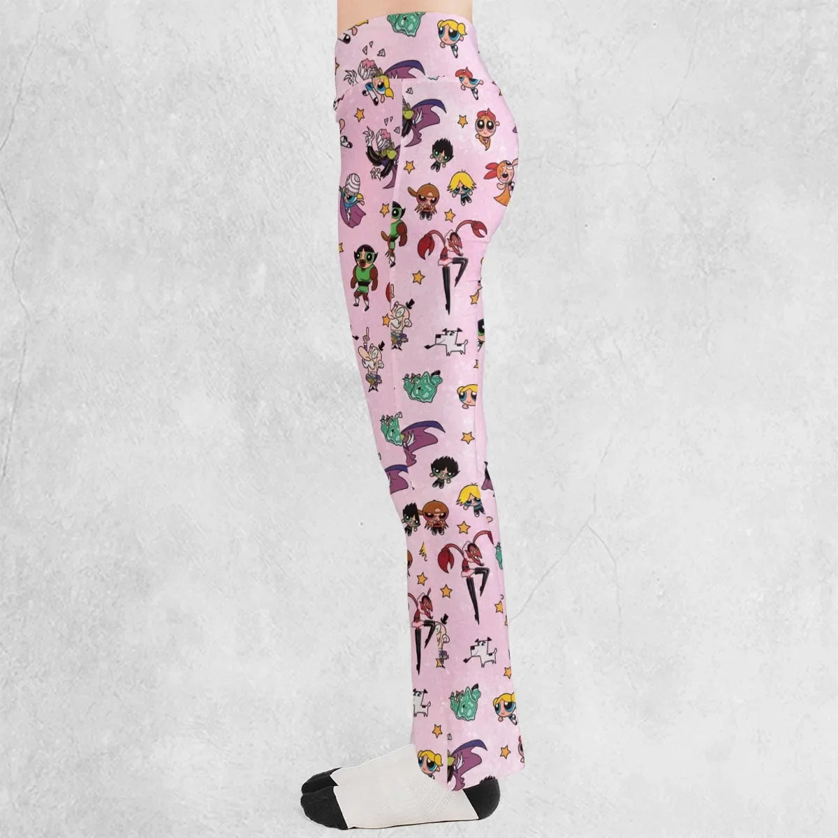 Power Puff Girls Characters Pattern Flare Leggings