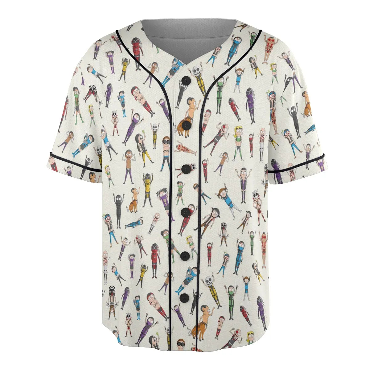 Morty Kombat Morty and Mortal Kombat Mashup Unisex Baseball Jersey