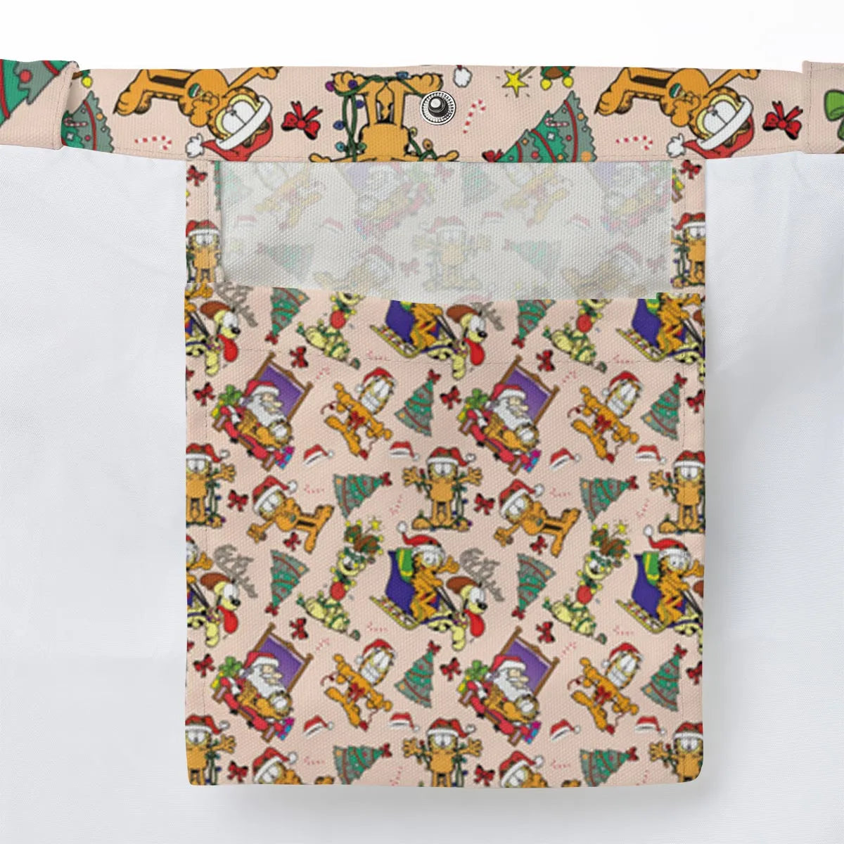 Garfield And Odie Christmas Sleigh Large Tote Bag