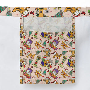 Garfield And Odie Christmas Sleigh Large Tote Bag