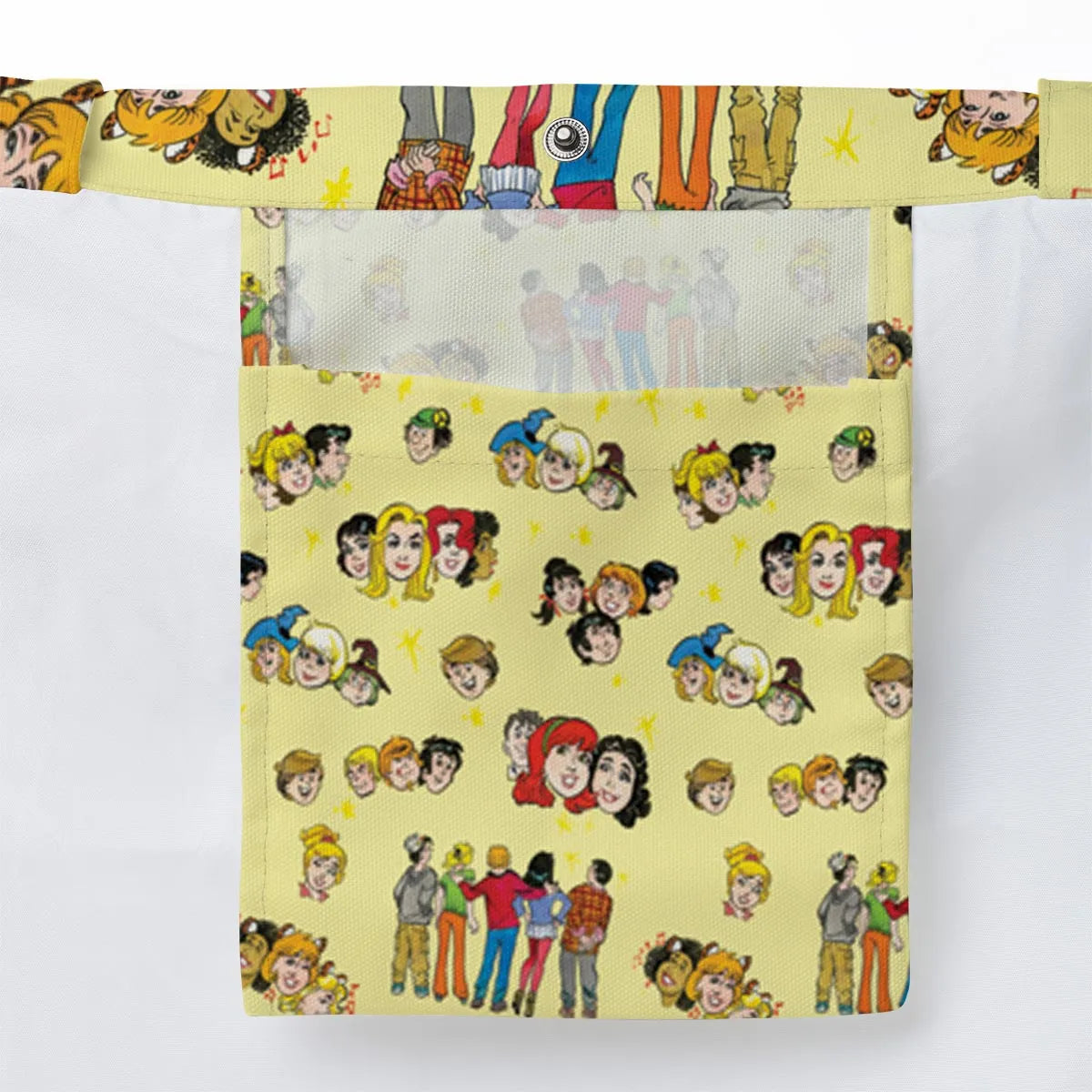 Nostalgic Cartoons in Archie Style Large Tote Bag