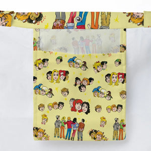 Nostalgic Cartoons in Archie Style Large Tote Bag
