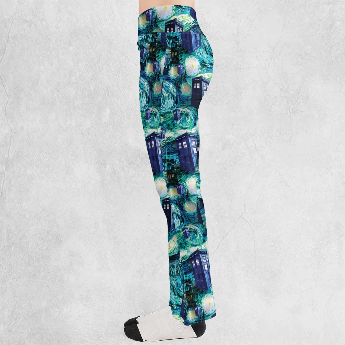 Tardis Starry Night Doctor Who Flare Leggings
