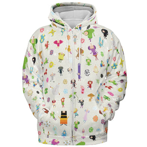 Cute Characters Katamari All-over Print Hoodie
