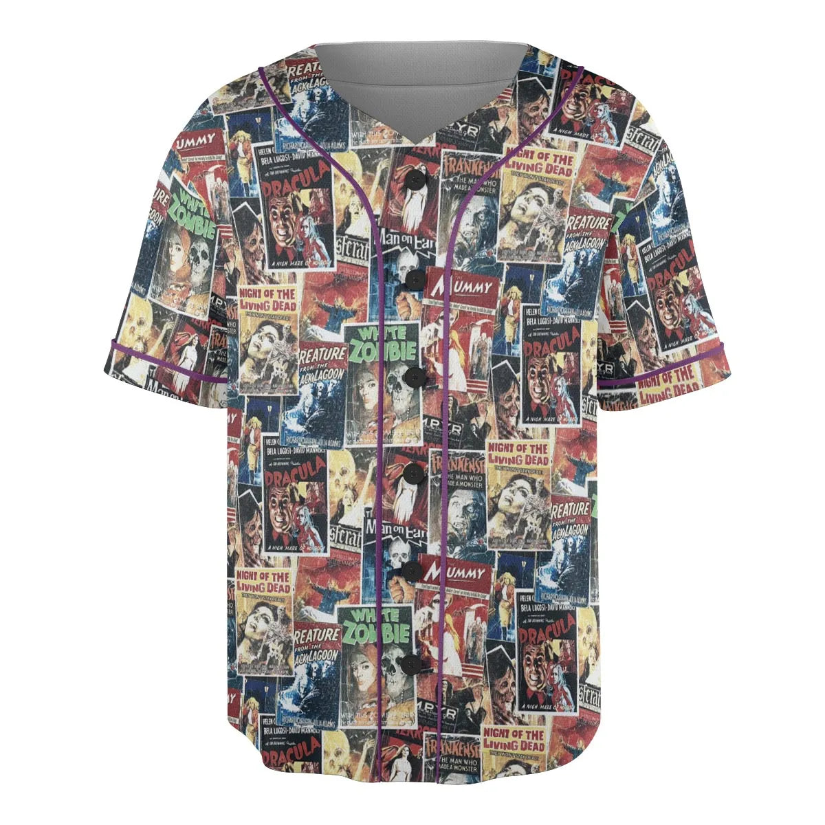Pioneering '50s Classics Monster Hammer Horror Films Unisex Baseball Jersey