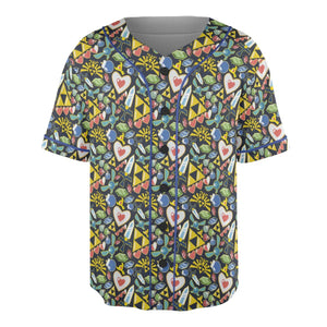 Zelda Theme Items Unisex Baseball Jersey