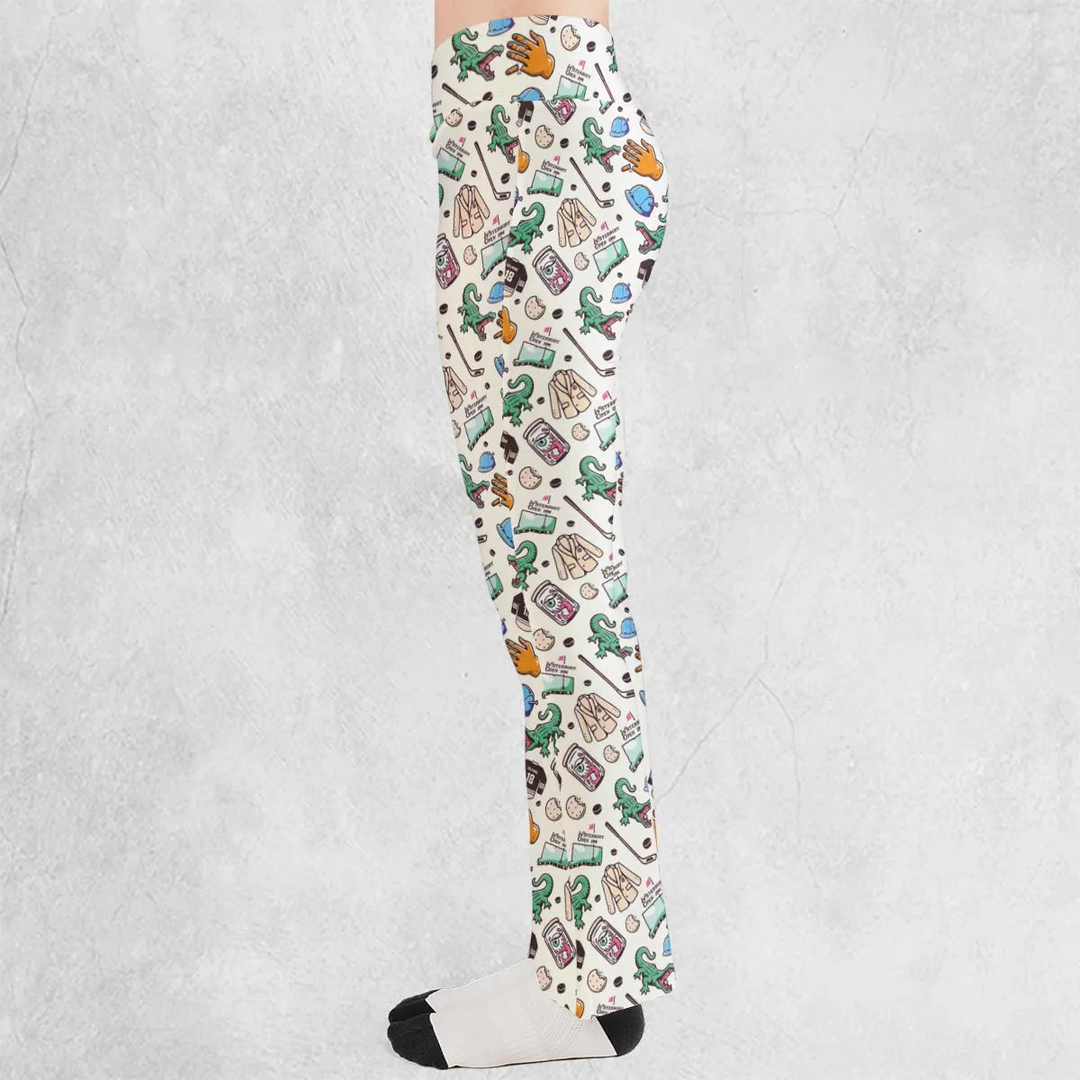Happy Gilmore Pattern Flare Leggings
