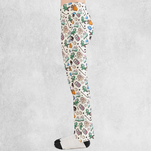 Happy Gilmore Pattern Flare Leggings