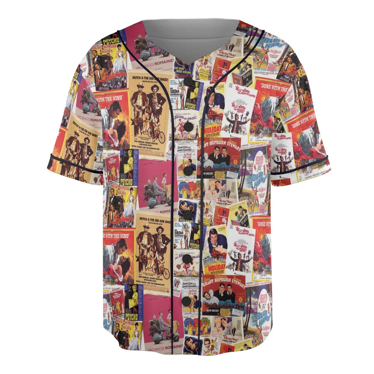 Hollywood Classics Collage Unisex Baseball Jersey
