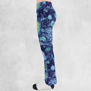 Tardis Starry Night Doctor Who Flare Leggings