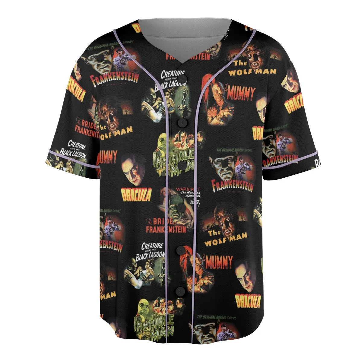 Teaming Monsters All Up Universal Monsters Unisex Baseball Jersey