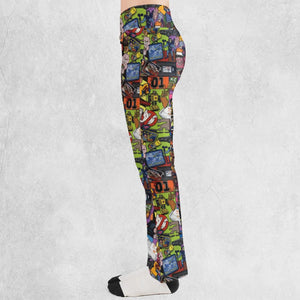 The 1980's. The Decade Of Greed Flare Leggings