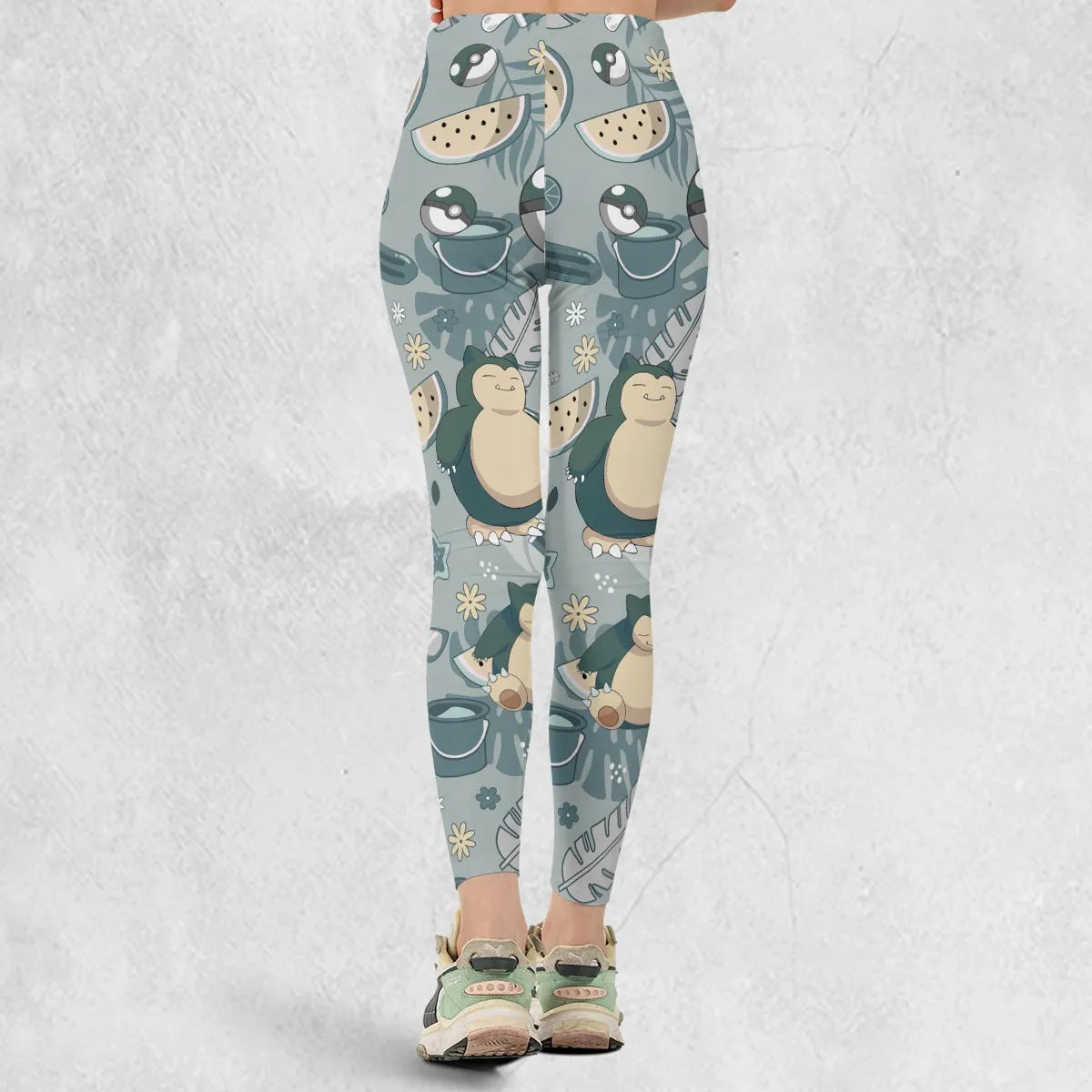 Summer Relax Snorlax Pokemon Legging