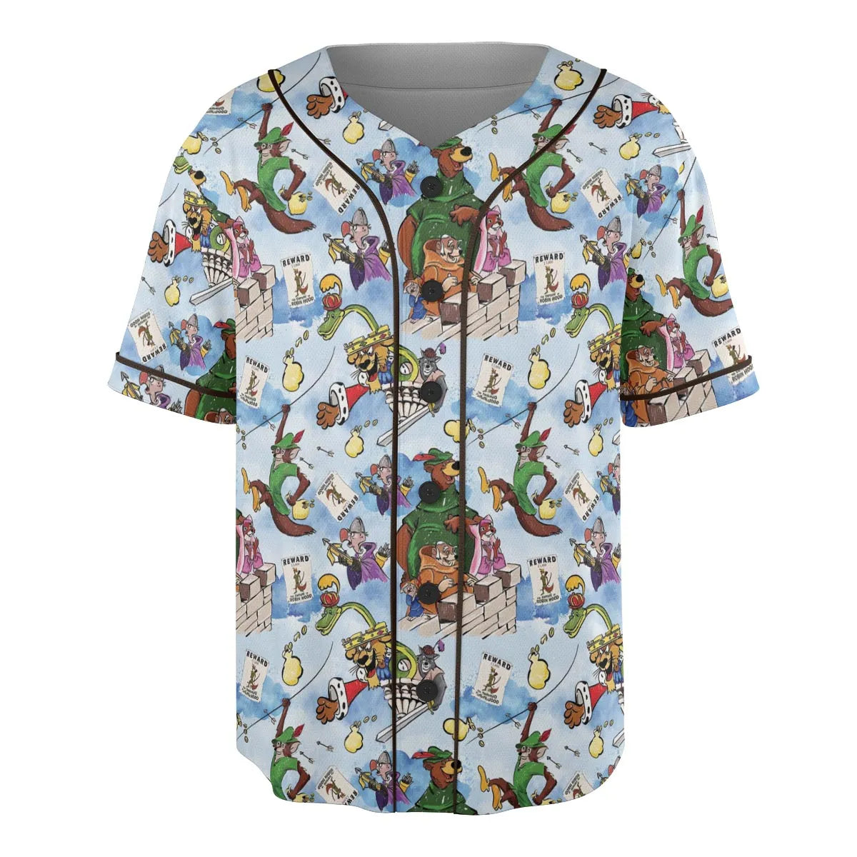 Robin Hood Characters Pattern Unisex Baseball Jersey