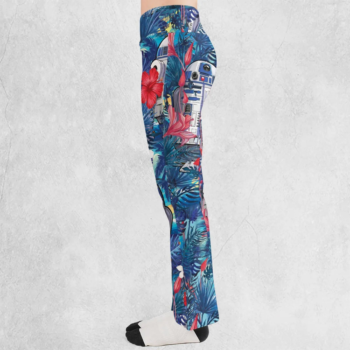 Summer Vacation R2 D2 Tropical Flare Leggings
