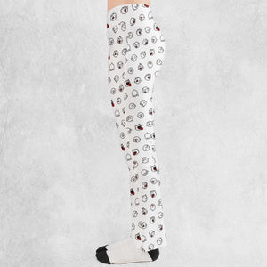 Super Mario Boo Pattern Flare Leggings