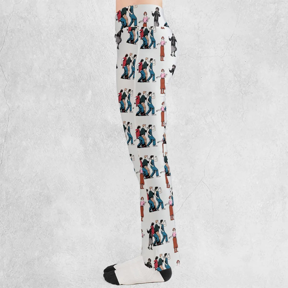 The Breakfast Club Characters Pattern Flare Leggings