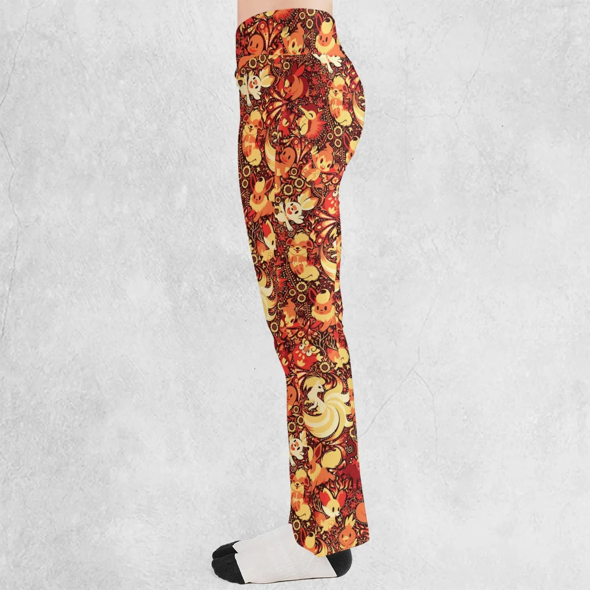 Pokemon Fire Pattern Flare Leggings